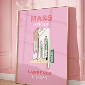 Lawrence, KS MASS St. KU print!  Digital Download Print, Wall Decor, Large Printable Art, Downloadable Prints