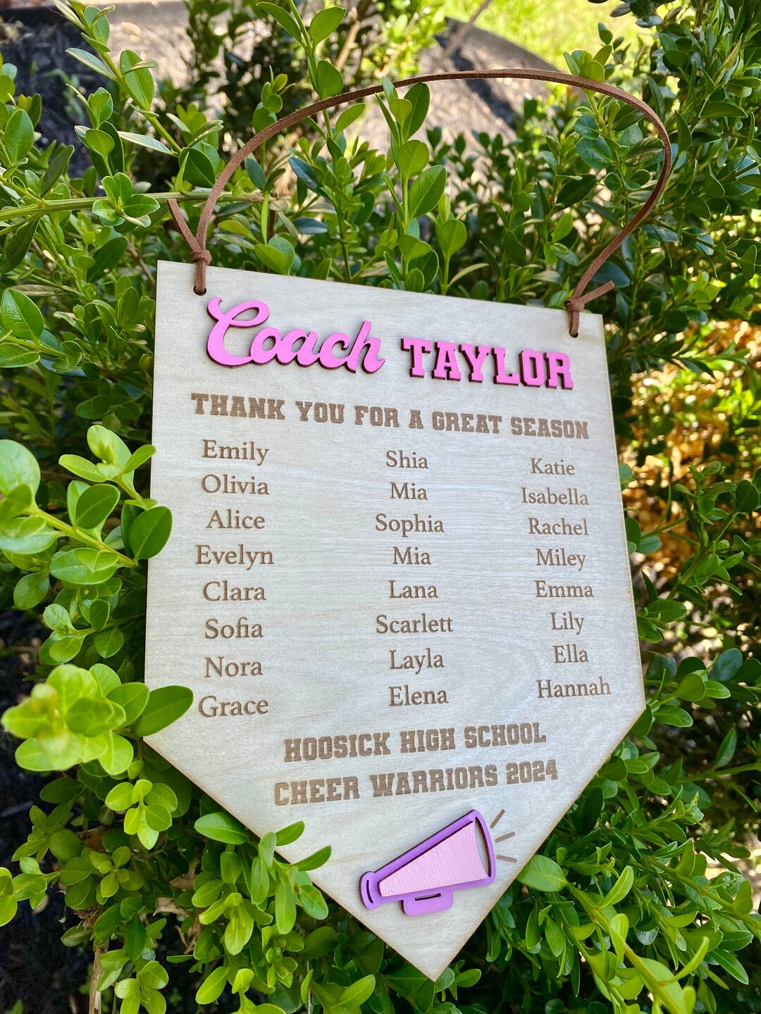 Personalized Cheer Coach Appreciation Plaque: Wood Sign - Etsy