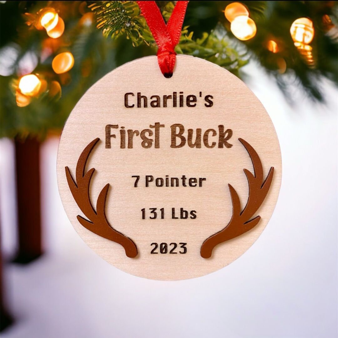 First Buck Ornament First Deer Ornament Christmas Ornament Personalized