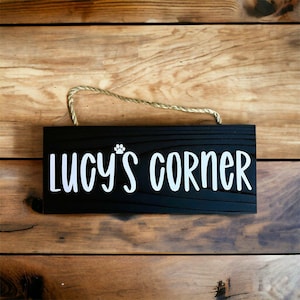 Personalized Pet Corner Sign - Cat corner sign - Dog corner sign -Pet Lovers -Farmhouse Sign - Pet Gift -Gift for cat mom -Gift for dog mom