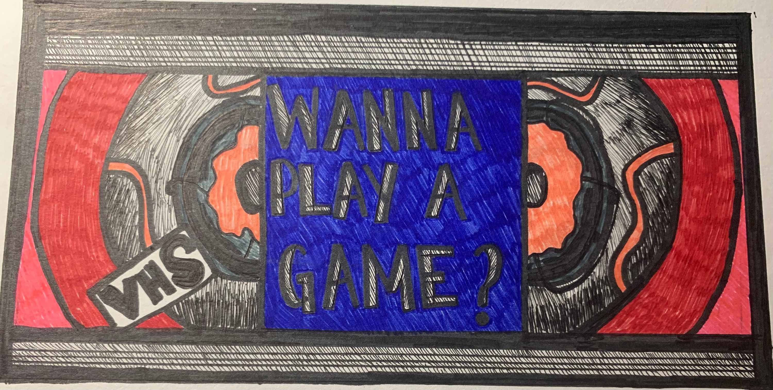 SAW VHS Tape Drawing Etsy