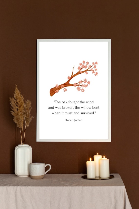 Resilience Quote Print, Tree Branch Illustration (Digital Download)