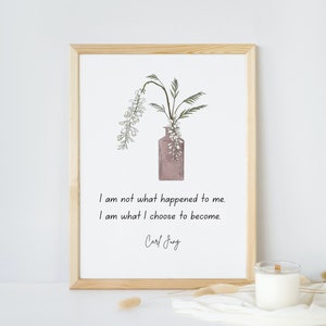 Carl Jung Quote, Digital Art, Psychology Poster, Printable Art, Therapist Prints, Office decor
