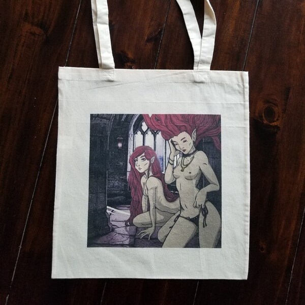 Sexy Vampire Jutebeutel Tasche Pin Up Girl