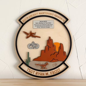 Military Going Away Gift for Air Force, Army, Marines, Navy - Military Plaque for PCS Gift - Military Gift Air Force - Army Going Away Gift