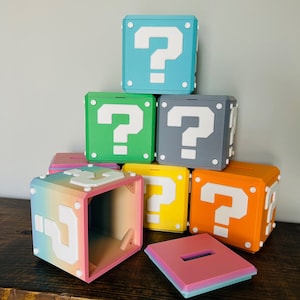 Mario Mystery Box Piggy Bank W/ Magnetic Lid