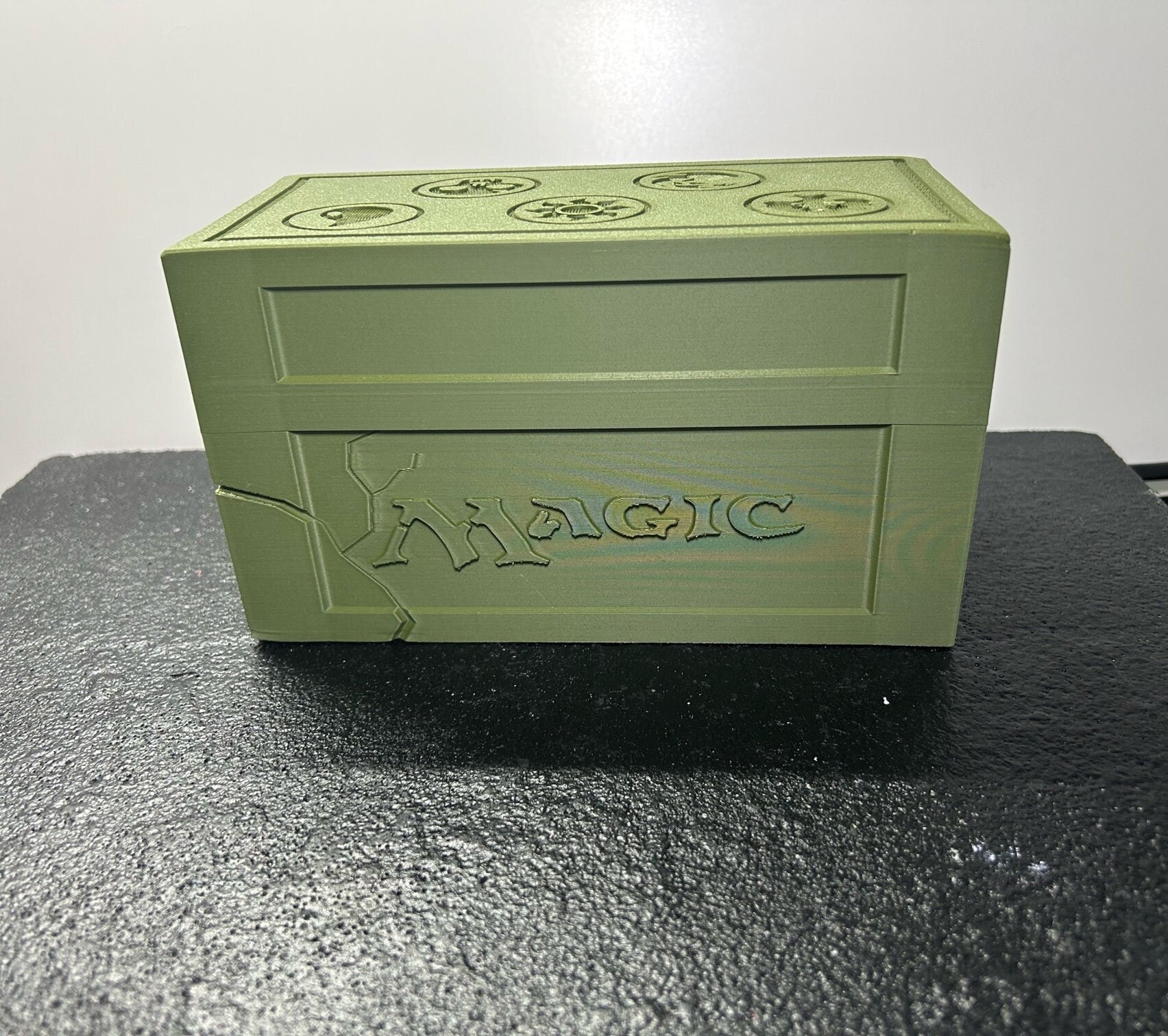 MTG Magic the Gathering Cube Box Large Fits 48 Cubeamajigs Packs 720 Cards  Room for Lands Laser Etched Storage Solution 