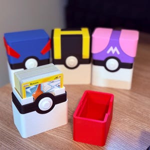 Pokeball Style Deck Boxes. Which Pokeball will you choose?