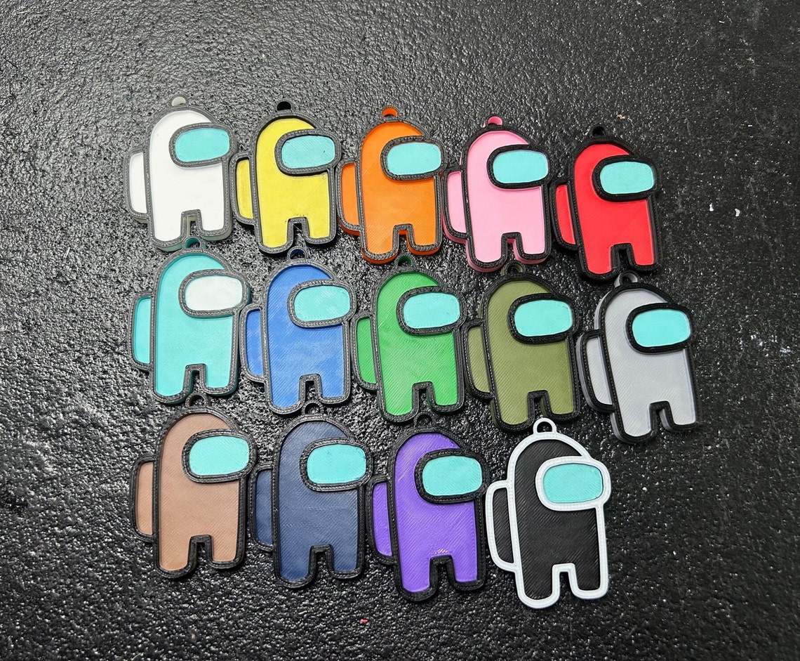 Among Us Key Rings Among Us Keychains - Etsy