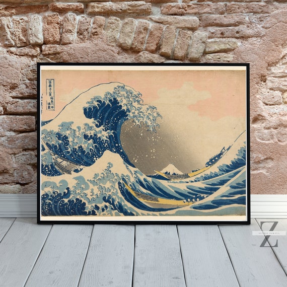 The Great Wave off Kanagawa Wall Art Print Etsy