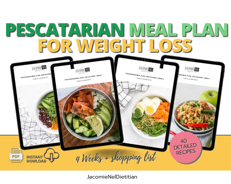Pescatarian Meal Plan 4 Weeks Weight Loss Pescatarian Diet Plan 1200