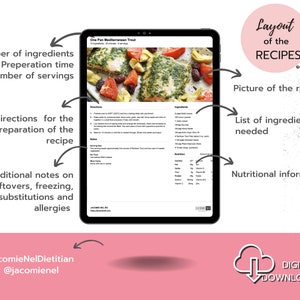 Pu&ograve; includere: Una scheda di ricetta scaricabile per Trota Mediterranea in una padella. La scheda include una foto del piatto, un elenco di ingredienti, istruzioni per la preparazione, informazioni nutrizionali e note aggiuntive su avanzi, congelamento, sostituzioni e allergie.