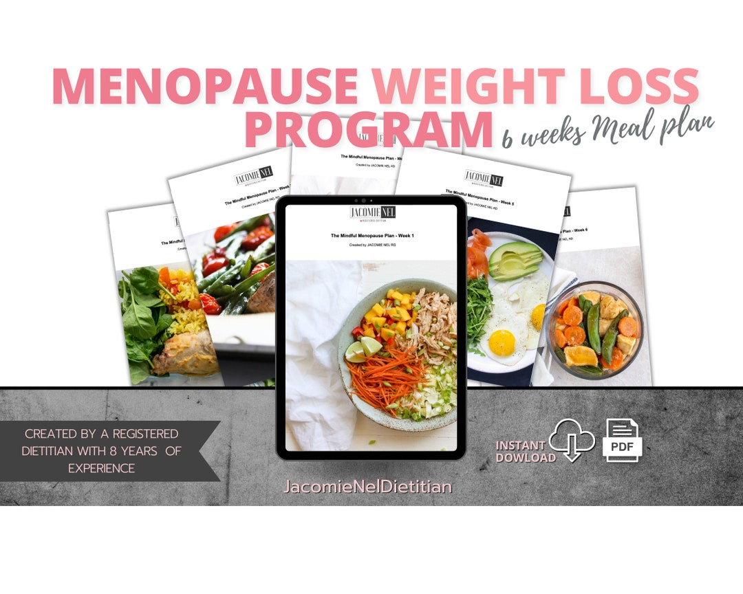 Menopause Weightloss Program 6 Weeks Menopause Meal Plan Menopause Diet Etsy