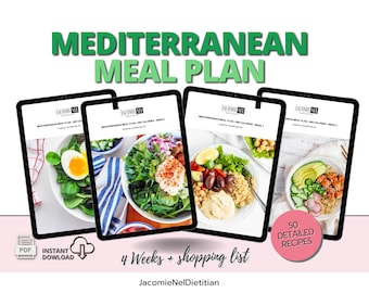 4-Week Mediterranean Diet Meal Plan: 1500 Calories (PDF)