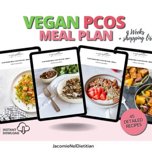 Vegan PCOS Meal Plan: 4-Week Plant-Based Diet (PDF)