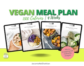 4-Week Vegan Meal Plan: 1500 Calories, Recipes & Shopping List (PDF)