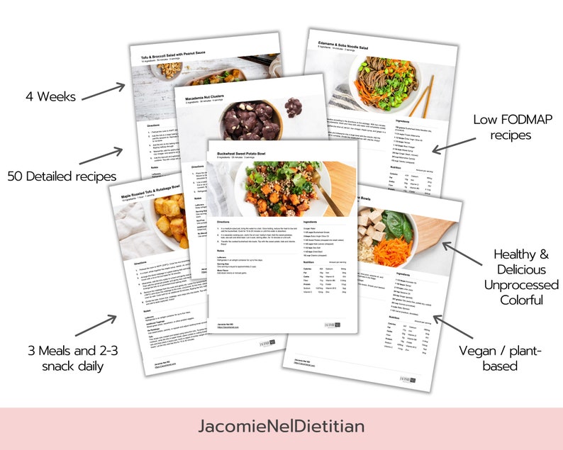 Vegan Low FODMAP Meal Plan for IBS 4week Plan With IBS Recipes and