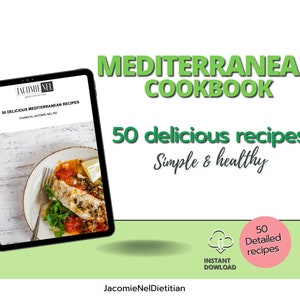 Mediterranean Cookbook, Mediterranean Recipe book, 50 Mediterranean recipes