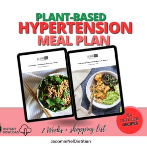 2-week Plant-based Hypertension Diet for people with high blood pressure | Low Salt Diet | DASH diet