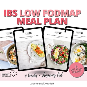 IBS Low FODMAP Meal Plan | 4 Weeks low FODMAP Diet Plan | 1500 calorie plan