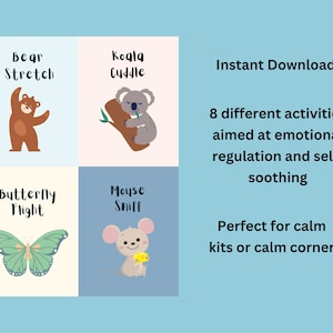 Calm Kids Karten Emotionsregulationsübungen für Kleinkinder