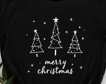 Merry Christmas Tannenbaum Weihnachtsshirt  Weihnachten T-Shirt für Männer Frauen, Festliches Xmas Outfit, Winter Look, Lustige Geschenkidee