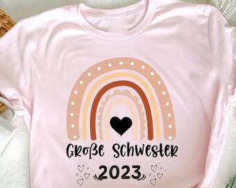 Große Schwester 2023, Design für Mädchen T-Shirt, Schwester T-Shirt, lustiges Schwester T-Shirt, Schwester Geschenk, Schwester