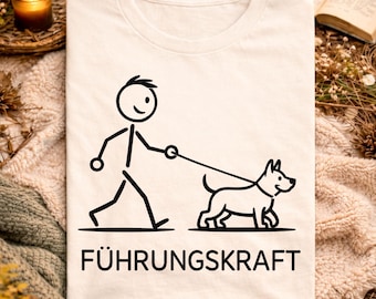Führungskraft Hund Gassi T-Shirt – Lustiger Hundebesitzer Spruch Shirt für Gassigehen, Humor Design für Männer und Frauen, Unisex Fun Tee