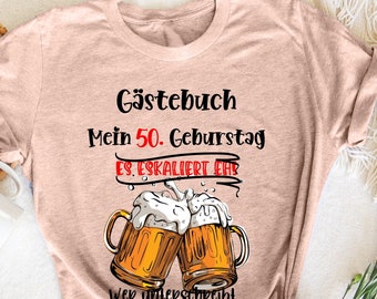 Gästebuch Mein 50 Geburtstag T-Shirt , 50. Geburtstag Mann T-Shirt, 50. Geburtstag Shirts für Frauen, 50. Party Crew, 50. Geburtstag