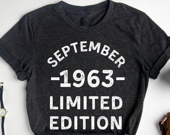 60. Geburtstag Mann, 60 Jahre Limited Edition, September 1963 T-Shirt, Jahrgang 1963, 60. Geburtstag Männer, 60. Geburtstag Frauen