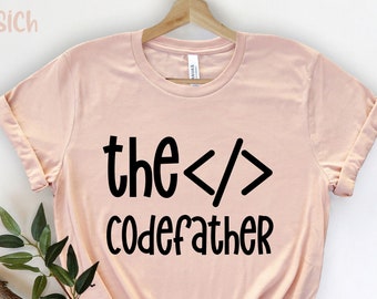De Codefather, Codering Shirt, Codering Tshirt, Software Ontwikkelaar Gift, Funny Computer Science Shirt, Funny Engineer, Computer Engineer Gift,