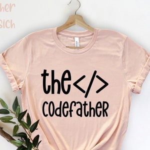 De Codefather, Codering Shirt, Codering Tshirt, Software Ontwikkelaar Gift, Funny Computer Science Shirt, Funny Engineer, Computer Engineer Gift, afbeelding 1