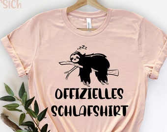 Offizielles Schlafshirt Faultier, Faule Leute T-Shirt, Schlafendes schlaffes, Liebe Nickerchen T-Shirt, Workout T-Shirt, Schläfer T-Shirts,