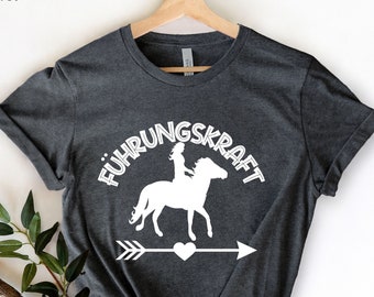 Damen Führungskraft, Pferde Mädchen Reiterin, Equestrian T-Shirt, Bauern Reit , Horse T-Shirt, Outfit Gift For Horse Fans, Animal Lover