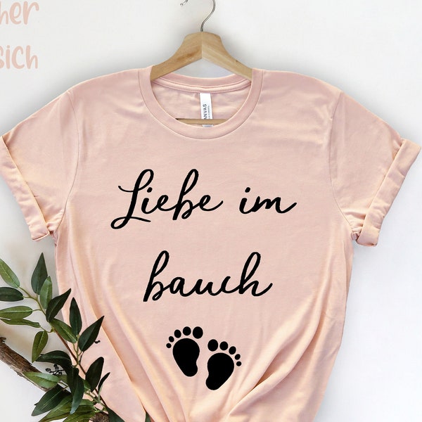 Liebe im Bauch, Baby Laden, Schwangerschaft Ankündigung, Lustige Schwangerschaft Shirt, Schwangere Shirt, Baby Enthüllen, Mama Geschenk