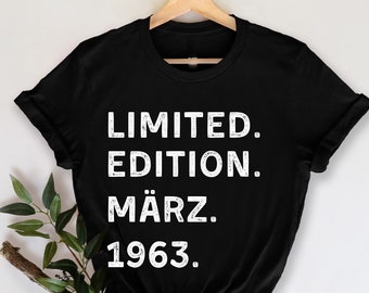 Limited Edition März 1963 T-Shirt, 60. Geburtstag, Geschenk zum 60. Geburtstag, Mann 60 Jahre, 60. Geburtstag Party, 60. Geburtstag T-Shirt,
