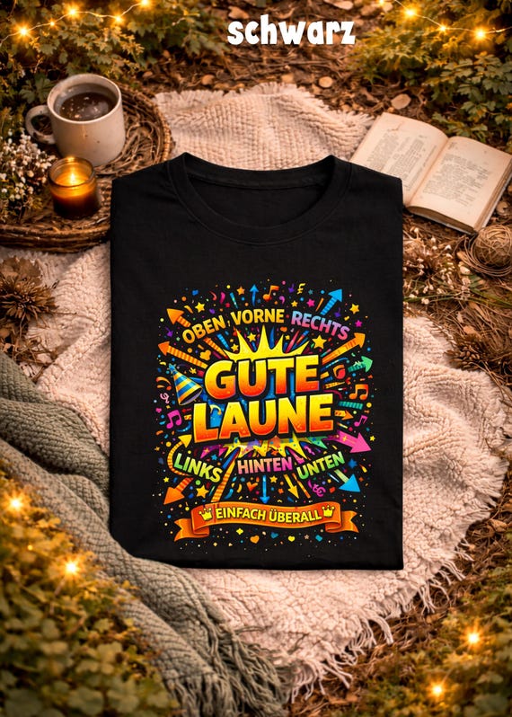 Gute Laune Oben Unten Shirt, Mallorca Party, Malle Feier Look, Après Ski Stimmung, Lustiges Party Motiv, Urlaub Feier Shirt, Sommer Winter