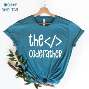 De Codefather, Codering Shirt, Codering Tshirt, Software Ontwikkelaar Gift, Funny Computer Science Shirt, Funny Engineer, Computer Engineer Gift, afbeelding 4