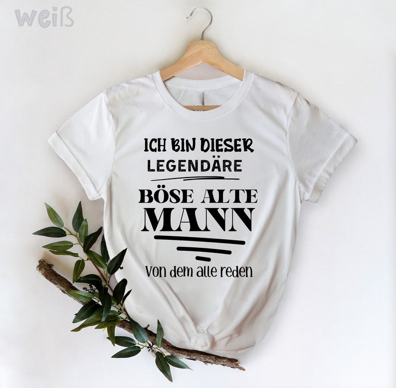 Ich bin dieser bösen alten Mann von dem alle reden T-Shirt, Lustiges Ruhestandsgeschenk, neue Rente Oma, Großvater T-Shirt, Bild 4