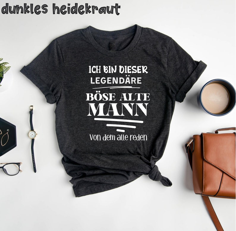 Ich bin dieser bösen alten Mann von dem alle reden T-Shirt, Lustiges Ruhestandsgeschenk, neue Rente Oma, Großvater T-Shirt, Bild 2