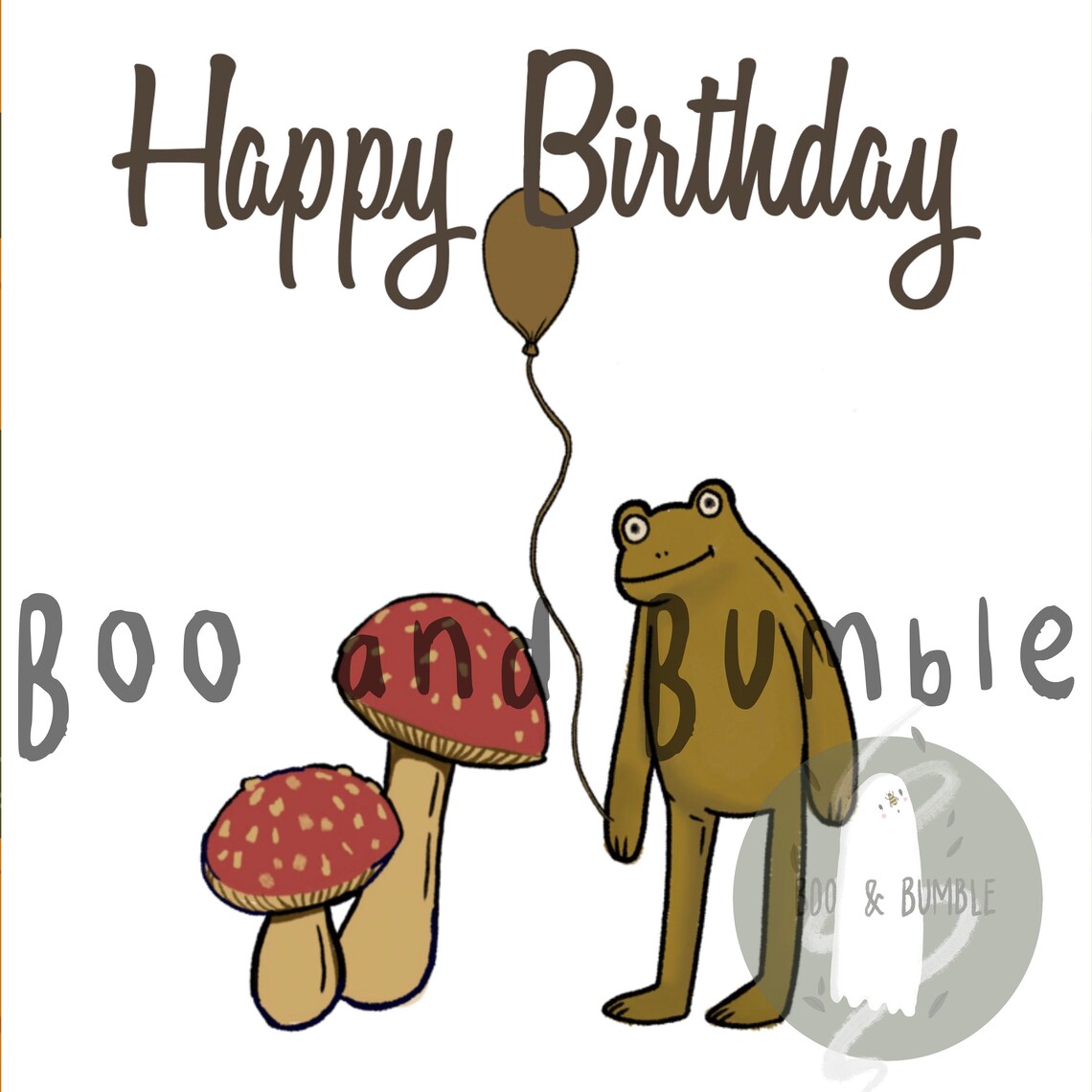 Kids Frog Birthday Card for Digital Download Print at Home Etsy