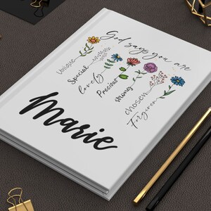 Personalized Christian Journal: &quot;God Says You Are&quot; Floral Notebook