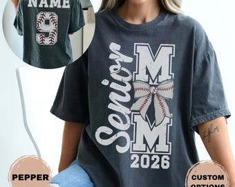 Chemise baseball senior personnalisée pour maman, t-shirt couleurs confort promotion 2026