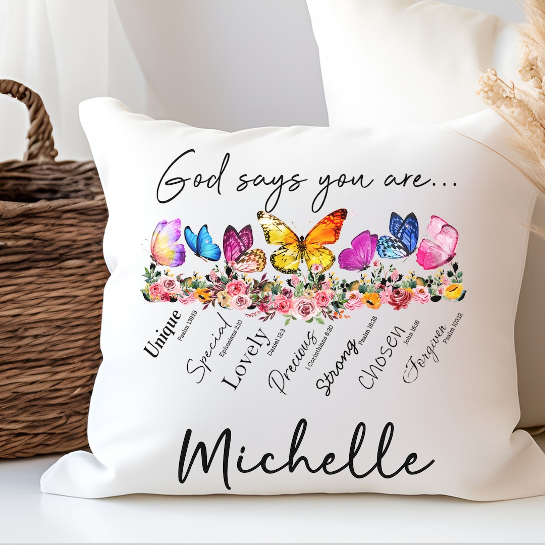 Custom Christian Home Decor Bible Verse Throw Decoration Square