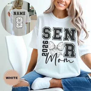 Senior Volleyball Mom Shirt Custom Volleyball Senior Mom Squad Tee Personalized Comfort Colors TShirt  2026 Senior Night Volleyball Mom Gift