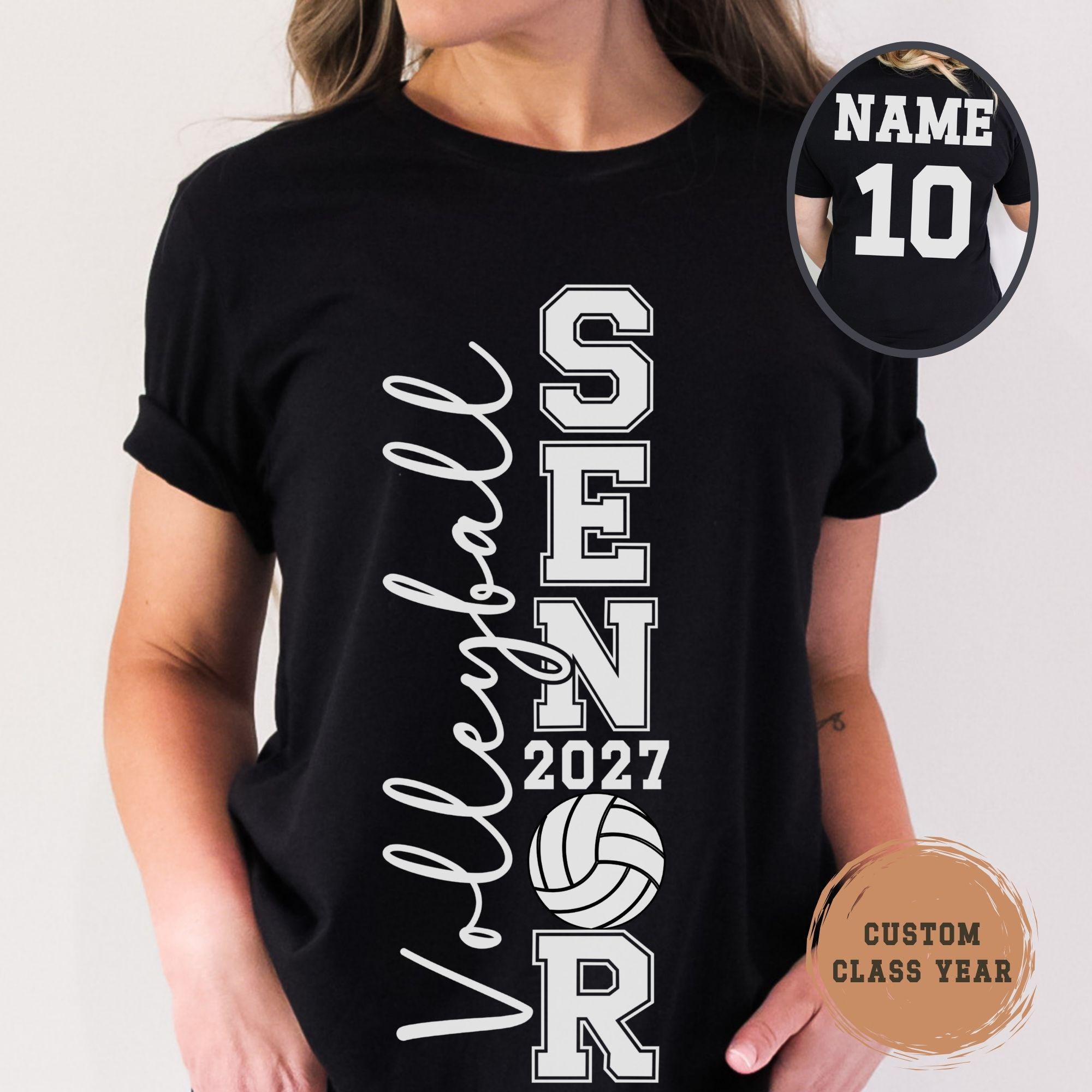 Personalized Senior Volleyball Shirt Custom Name and Number