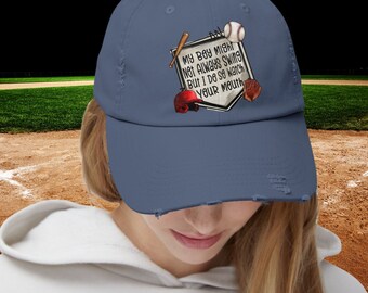 Funny Baseball Cap - "It's Like My Mom Always Said... What The FXXK Is Wrong With You" - Vintage Washed Cotton Trucker Hat (One Size, Black)