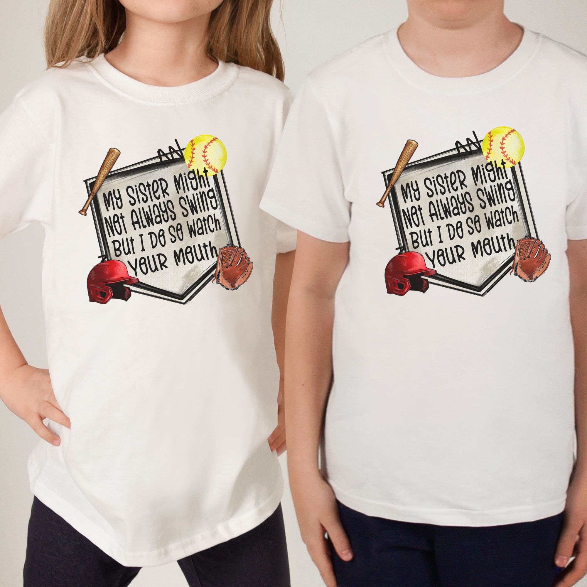 Funny Softball Sister T-shirt, Sibling Tee - Etsy