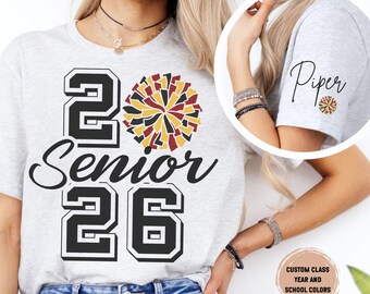 Custom Senior Cheer Shirt: Class of 2027, Personalized Gift