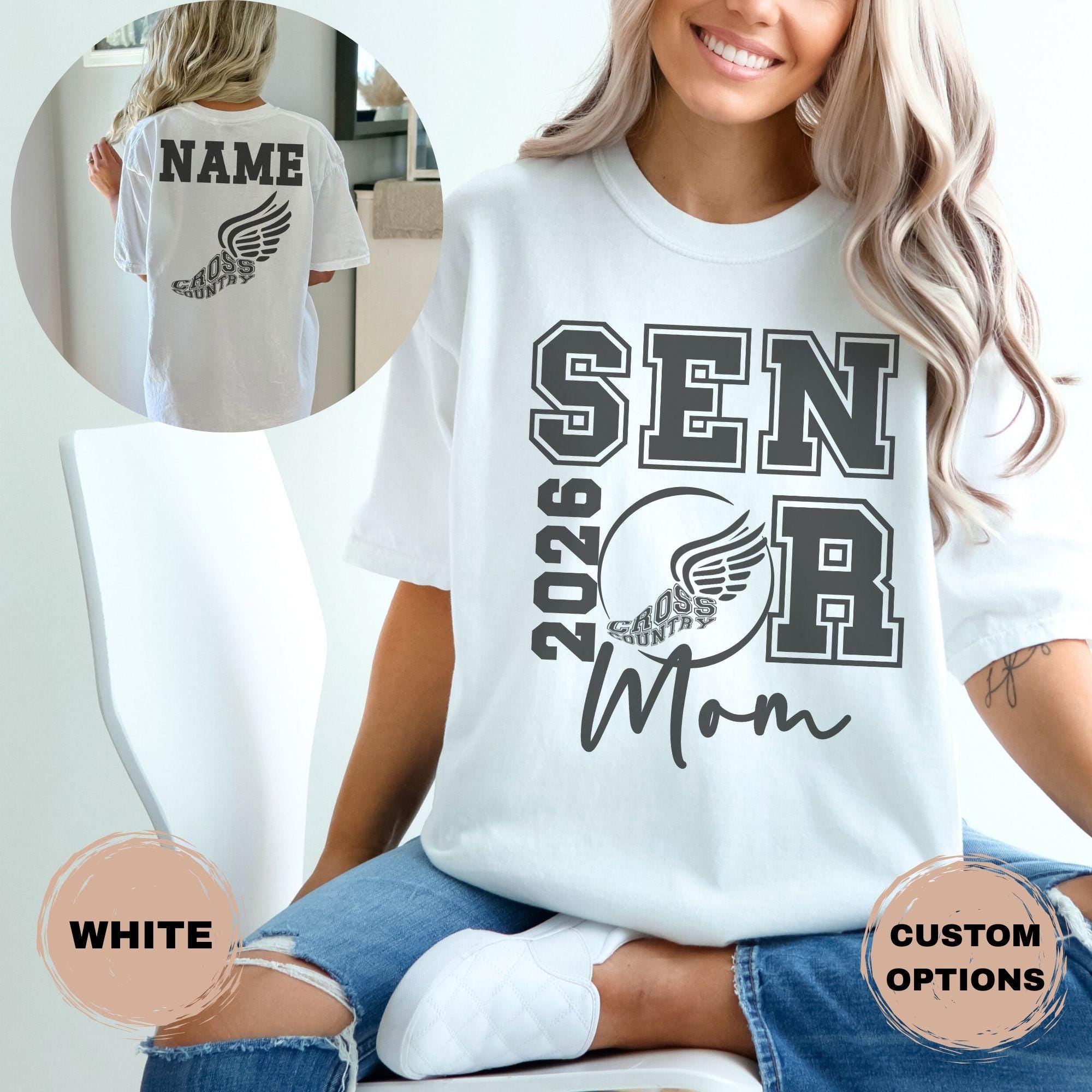 Custom Senior Cross Country Mom Shirt Comfort Colors Class of 2027